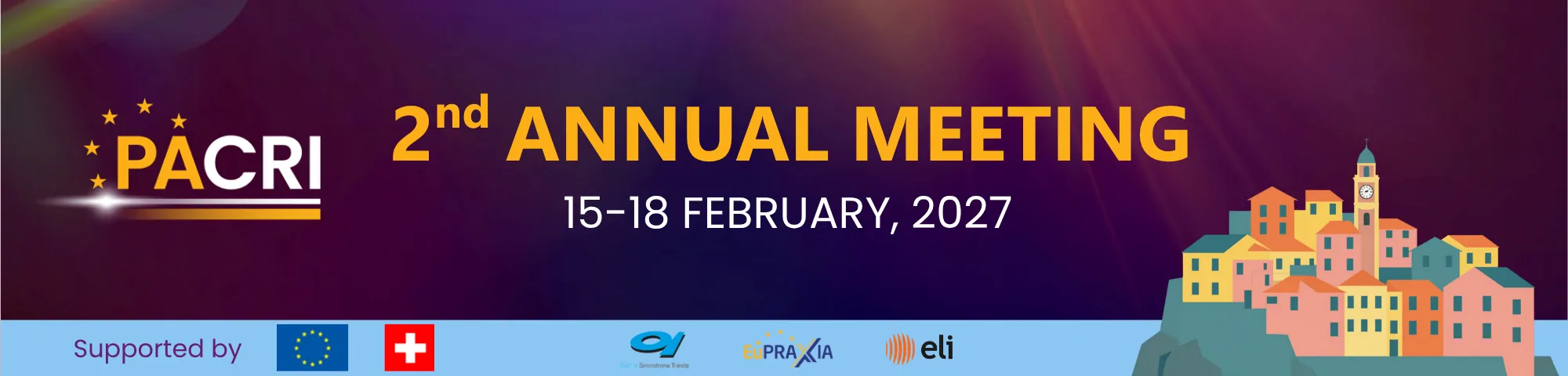 Locandina del 2° PACRI Annual Meeting, 15-18 febbraio 2027