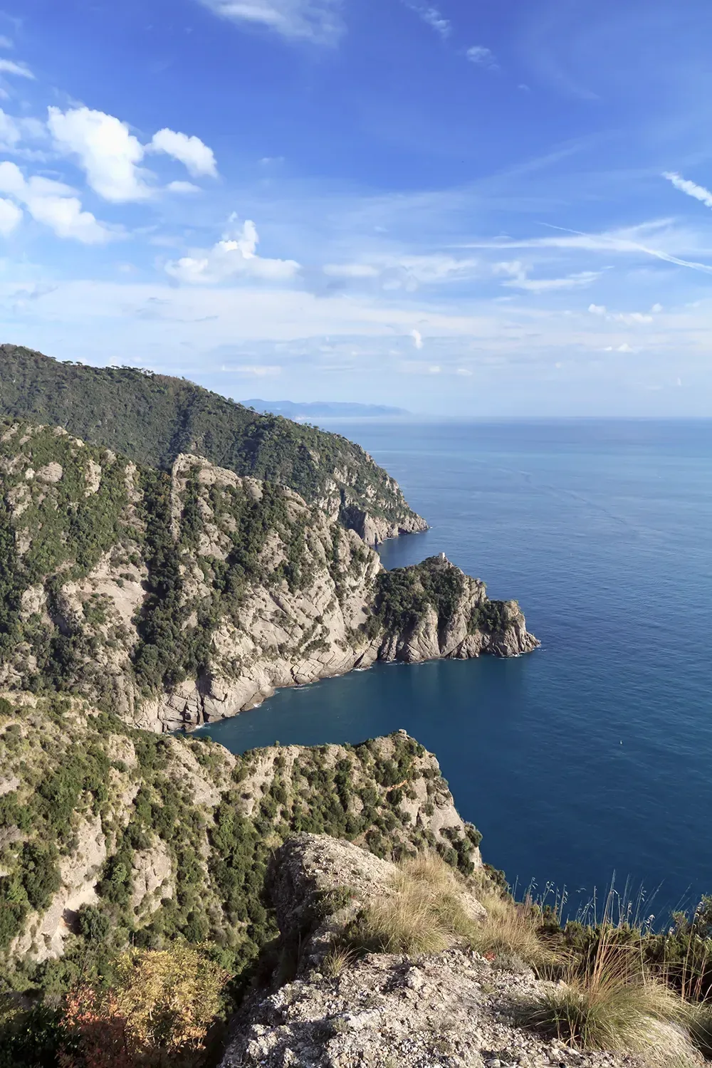 Scogliere del Parco Naturale Regionale di Portofino a picco sul mare