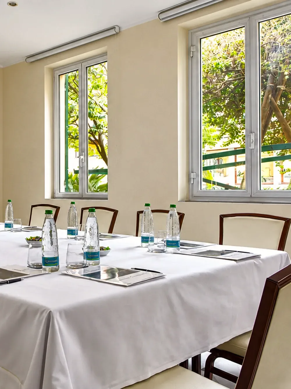 Sala Vega per piccole riunioni con finestre sul giardino
